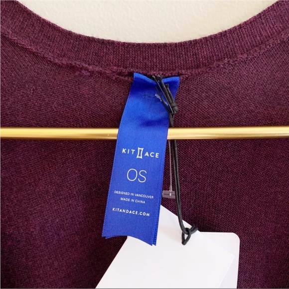 Kit Ace Long Haul Merino Wool Plum Cardigan - Picture 11 of 13